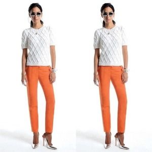 Jenni Kayne Silk Blend Straight Leg Pants Orange size 4